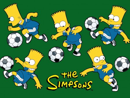 The Simpsons Bart Playing Soccer