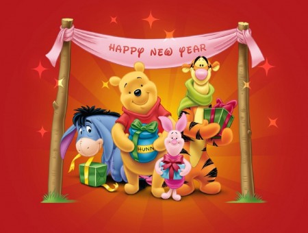 Happy New Year Winnie The Pooh Holiday Meme