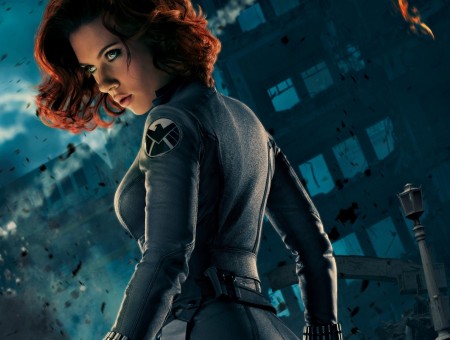 Scarlett Johansson As Black Widow Standing
