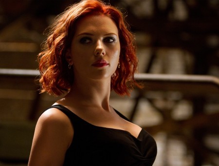 Scarlett Johansson In Black Tank Top
