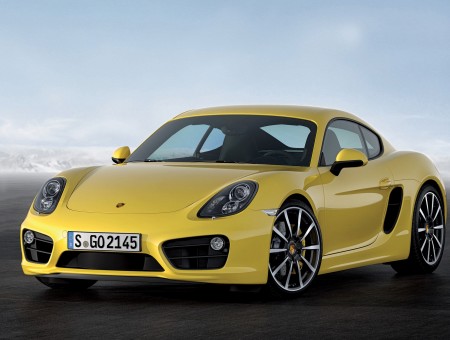 Yellow 2014 Porsche Cayman