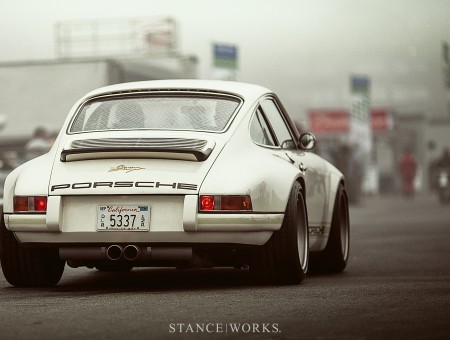 White Porsche Classic Car