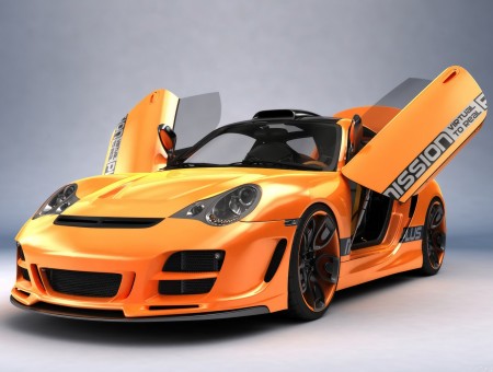 Orange And Black Sports Car
