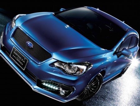 Blue Subaru Impreza Hybrid