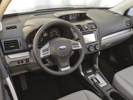 Grey Subaru Car Interior
