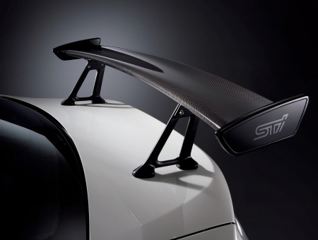 White And Black Subaru Wrx Sti Rear Wing
