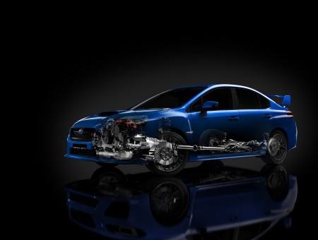 Blue Subaru Wrx