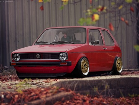 Red Classic Volkswagen Golf