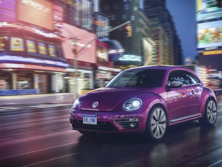 Purple Volkswagen New Beetle