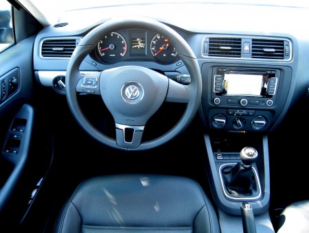 Black VW Steering Wheel