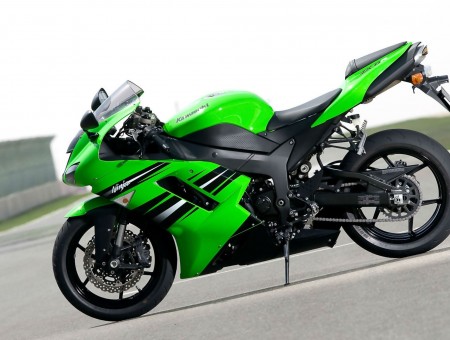 Black And Green Motorcycle