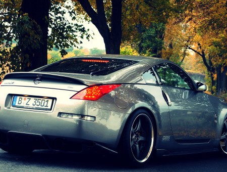 Grey Nissan Coupe
