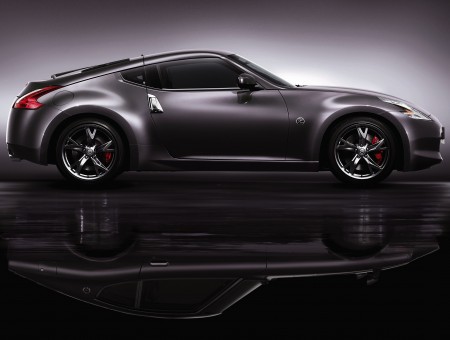 Gray Nissan 370z Coupe Near Large Body Of Water