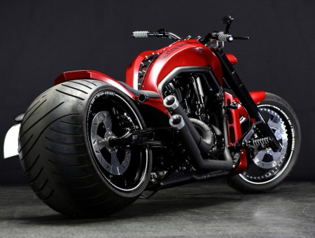 Red And Black Cruiser Motorcycle