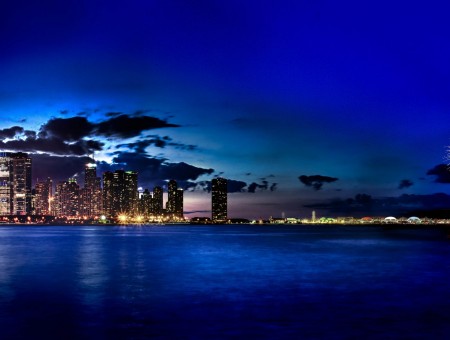 City Skylines Beside Blue Ocean Water