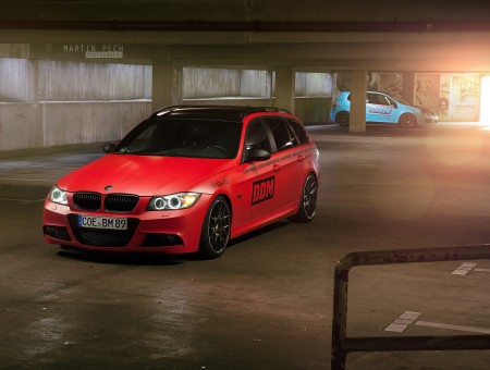 Red BMW 3 Series