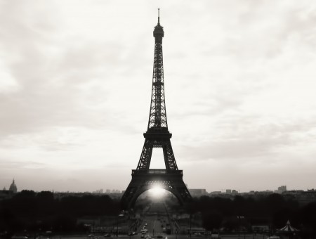 Eiffel Tower During Daytime In Grayscale