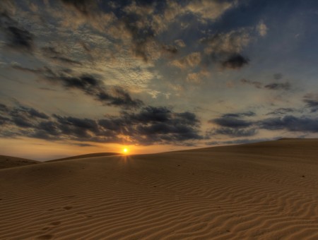 Brown Desert Sand Under Blue Sky During Sunrise