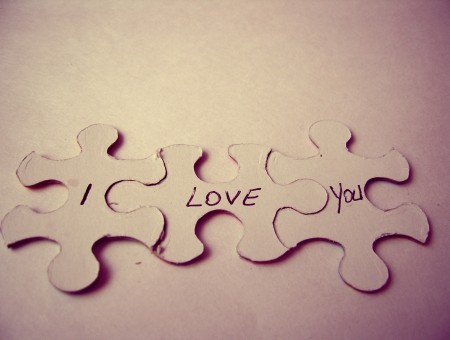 I Love You Text On White Puzzle