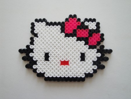 Pink Black And White Hello Kitty Bead
