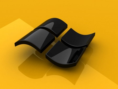 Black 3d Microsoft Windows Logo