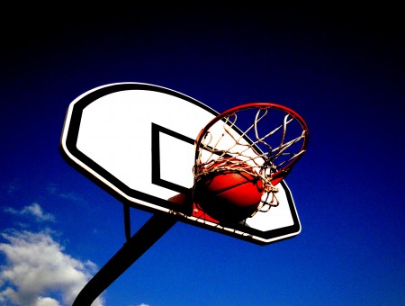 Basketball In White Basketball Hoop During Daytime