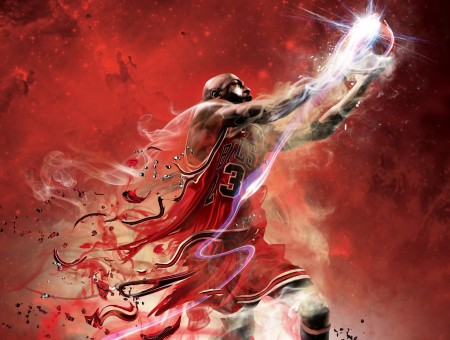 Michael Jordan Picture With Red Background
