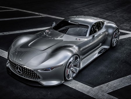 Gray Mercedes Benz Concept Supercar