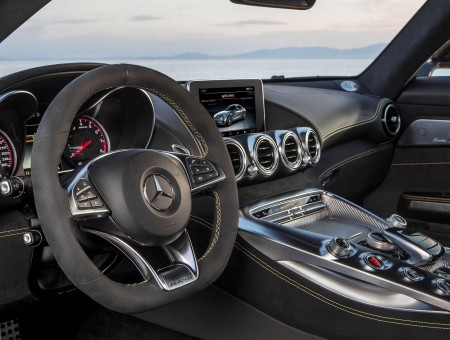 Mercedes Grey Car Interior