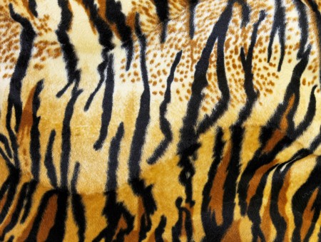 Black And Brown Tiger Print Textile