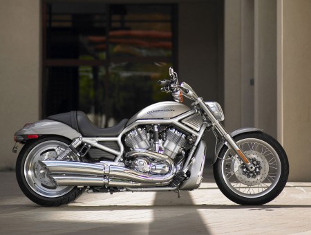 Silver Black Motorcycle