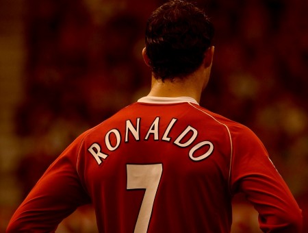 Ronaldo 7 Red Soccer Jersey