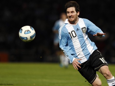 Man Wearing Blue And White Striped Soccer Jersey
