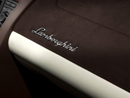White Black Lamborghini Glove Compartment