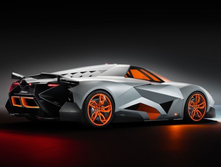 Silver And Orange Lamborghini Egoista