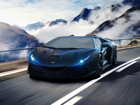 Black Lamborghini Concept Car
