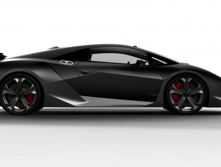 Matte Black Two Door Vehicle Lamborghini