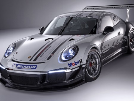 Grey Porsche Sports Coupe