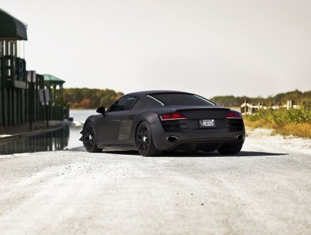 Black Audi R8 On Grey Road