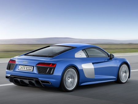 Graphic Of Blue Audi R8