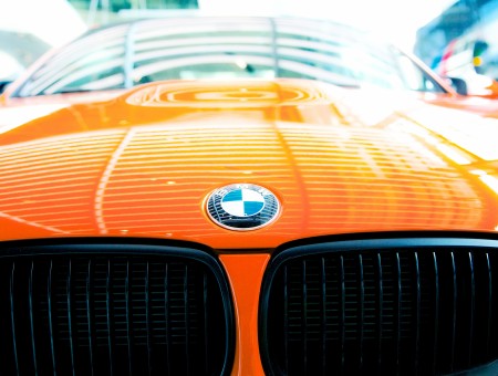 Orange BMW Car