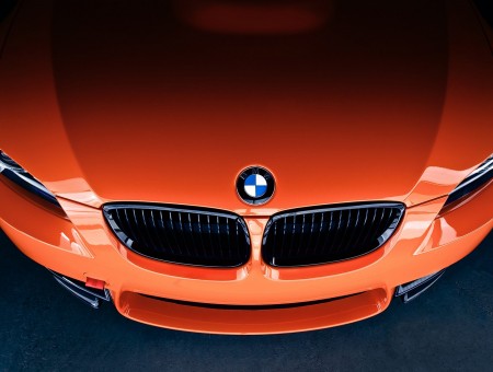 Orange BMW Luxury Car