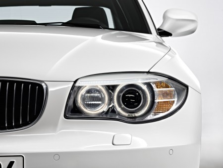White BMW Luxury Vehicle