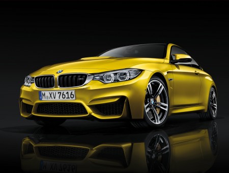 Yellow BMW Coupe