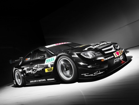 Black Mercedes Benz Race Coupe
