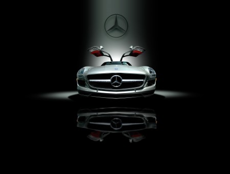 Gray Mercedes Benz SLS
