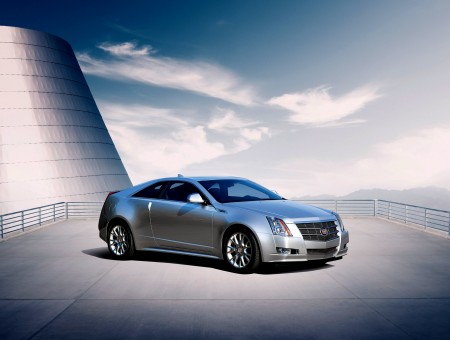 Silver Cadillac CTS Coupe
