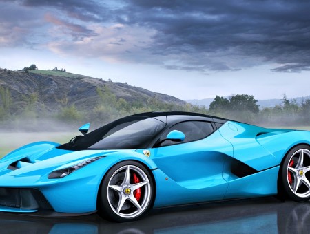 Blue Ferrari Laferrari