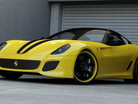 Yellow And Black Ferrari 2014