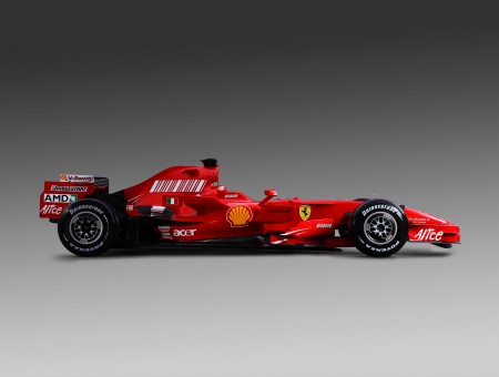 Red And Black Shell Ferrari Formula 1